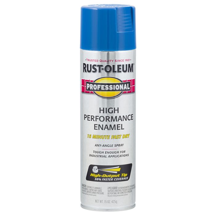 15 Oz Rust-Oleum 7524838 Safety Blue Professional High Performance Enamel Spray Paint