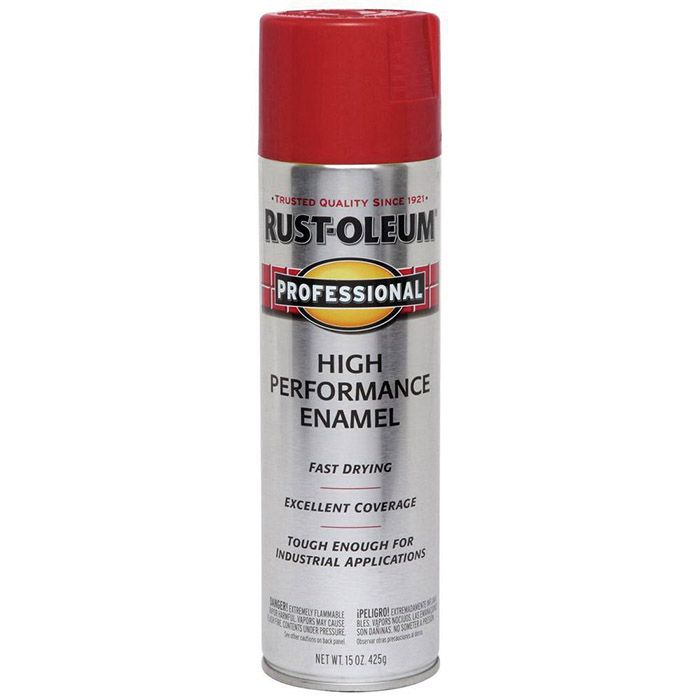15 Oz Rust-Oleum 7564838 Safety Red Professional High Performance Enamel Spray Paint
