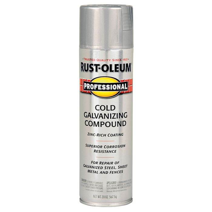 20 Oz Rust-Oleum 7585838 Cold Gray Professional Galvanizing Compound Spray