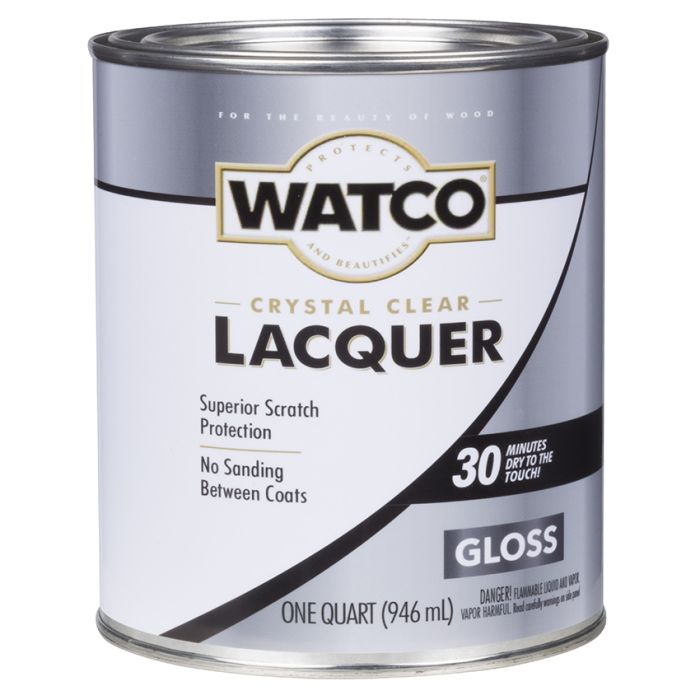 1 Qt Rust-Oleum 63041 Clear Watco Brushing Lacquer, Gloss