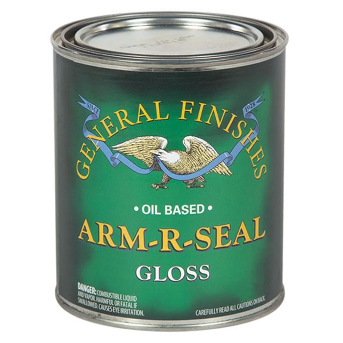 1 Qt General Finishes AGQT Clear Arm-R-Seal Oil-Based Topcoat, Gloss