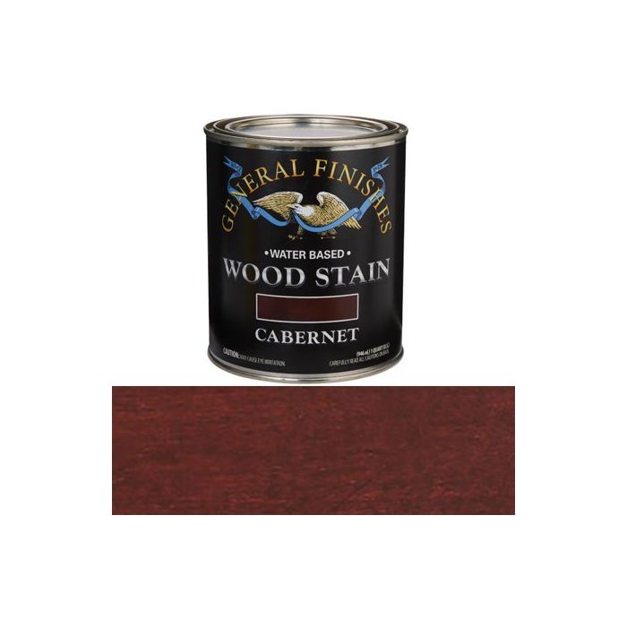 1 Qt General Finishes WZQT Cabernet Wood Stain Water-Based Penetrating Stain