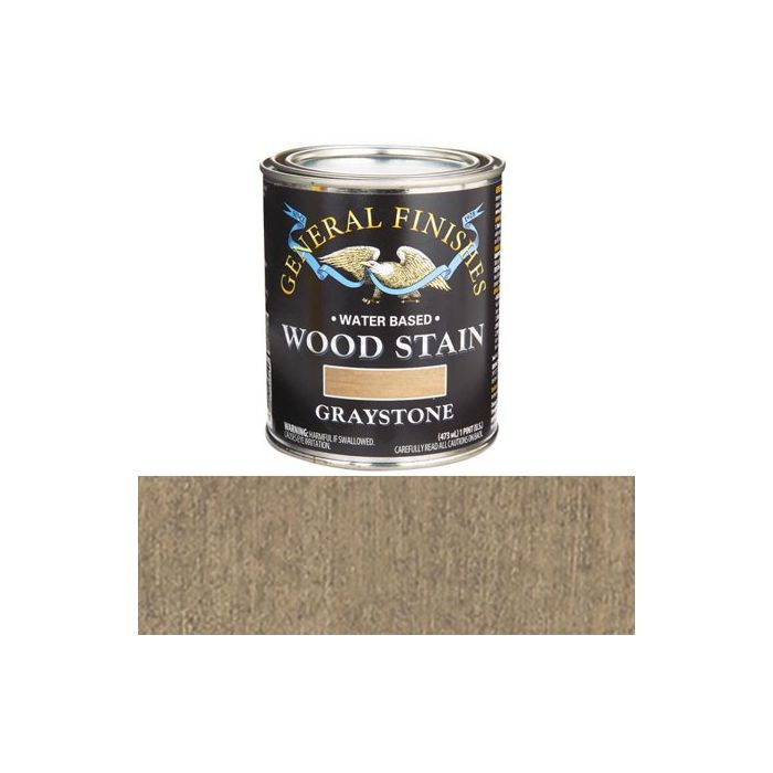 1 Pt General Finishes WQPT Graystone Wood Stain Water-Based Penetrating Stain