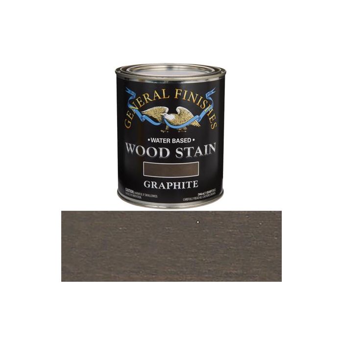 1 Qt General Finishes WJQT Graphite Wood Stain Water-Based Penetrating Stain