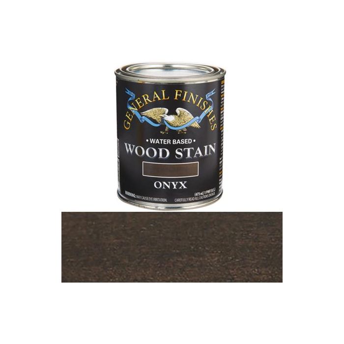 1 Pt General Finishes WFPT Onyx Wood Stain Water-Based Penetrating Stain