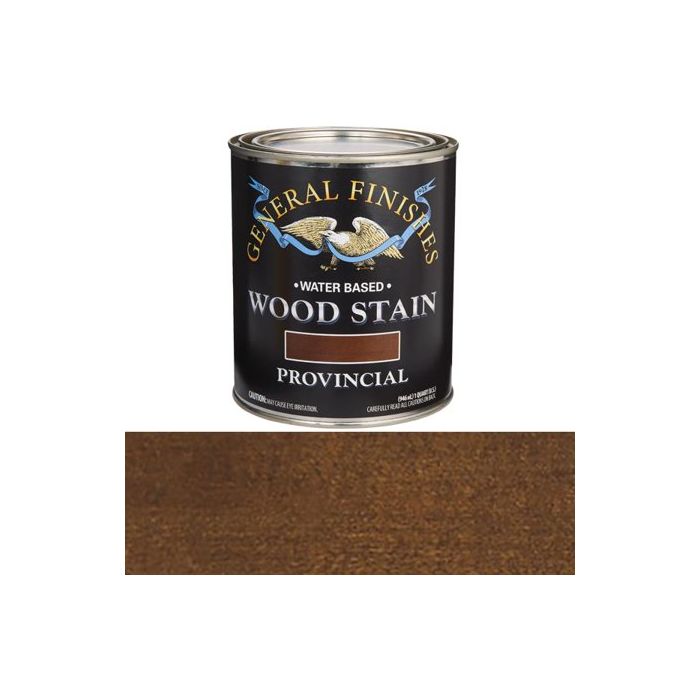 1 Qt General Finishes WVQT Provincial Wood Stain Water-Based Penetrating Stain