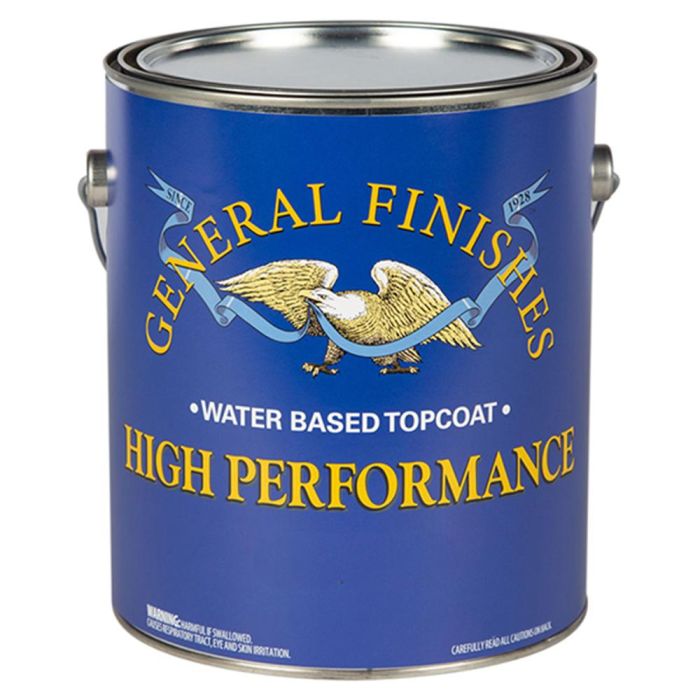 1 Gal General Finishes GAHS Clear High Performance Water-Based Topcoat, Satin