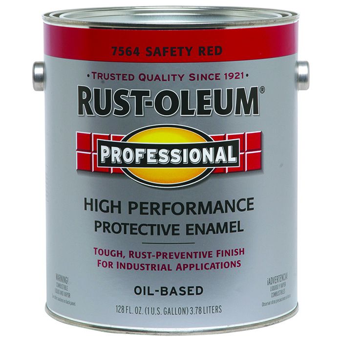 1 Gallon Rust-Oleum 7564402 Safety Red Professional High Performance Protective Enamel