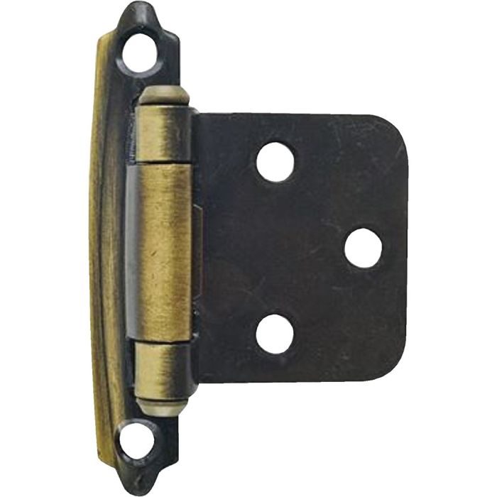 Amerock Antique Brass Self-Closing Face Mount Variable Overlay Hinge (2-Pack)
