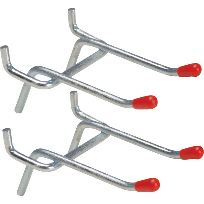 2 In. Double Arm Safety Tip Straight Pegboard Hook (2-Count)