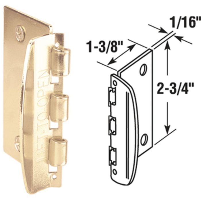 Door Lock Flip Action, Brass