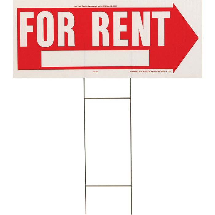 Hy-Ko Corrugated Plastic Sign, For Rent