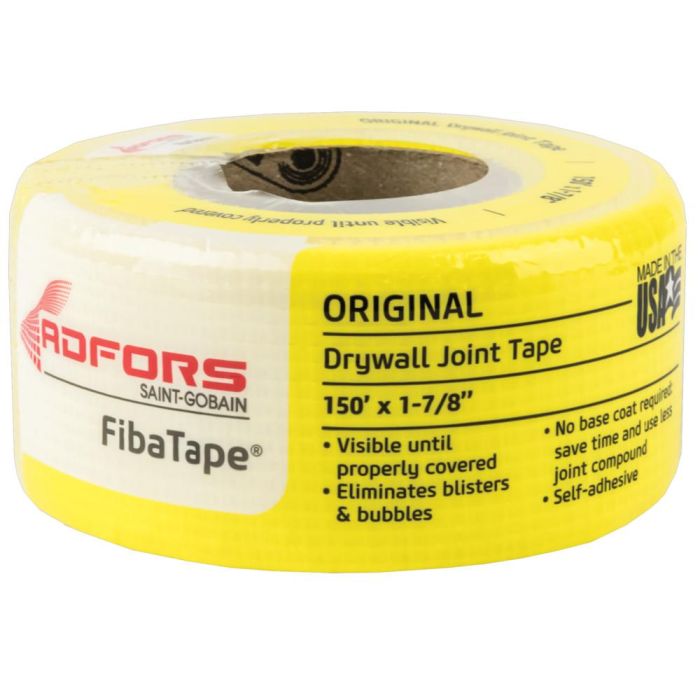 2" x 150' Saint-Gobain ADFORS FDW8659-U Yellow FibaTape Self-Adhesive Mesh Joint Tape