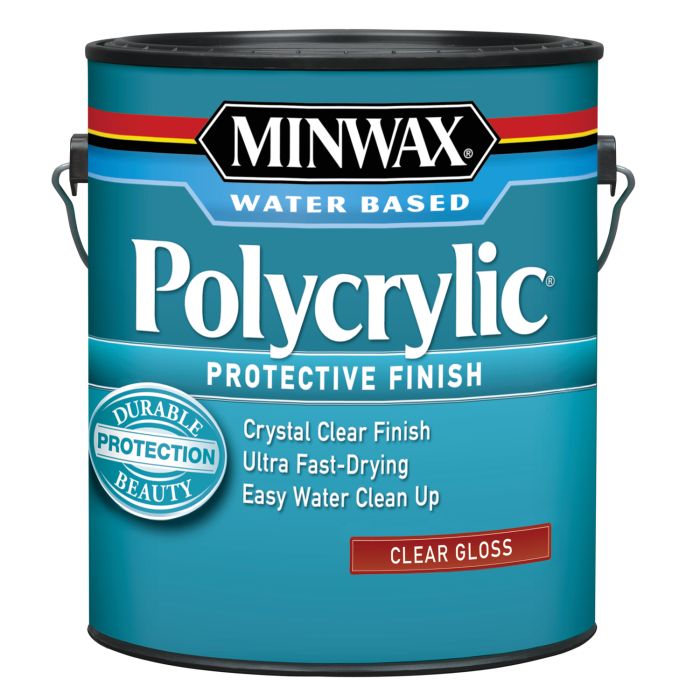 1 Gal Minwax 15555 Clear Polycrylic Water-Based Protective Finish Gloss