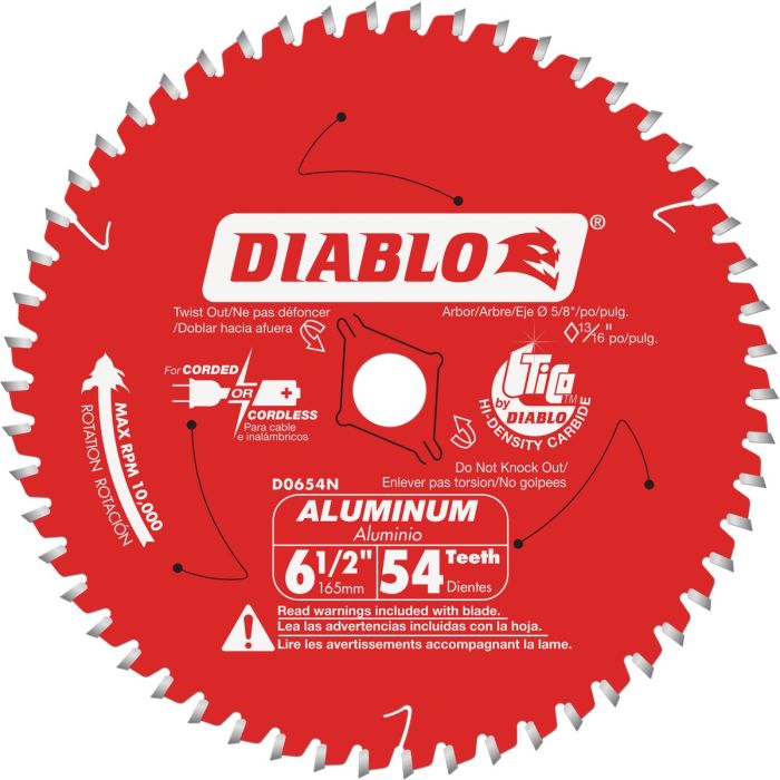 Diablo 6-1/2 In. 54-Tooth Aluminum Circular Saw Blade