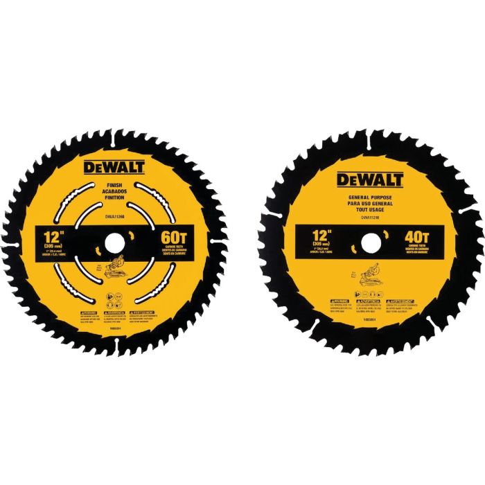 DEWALT Construction 12 In. Assorted Circular Saw Blade Set (2-Pack)