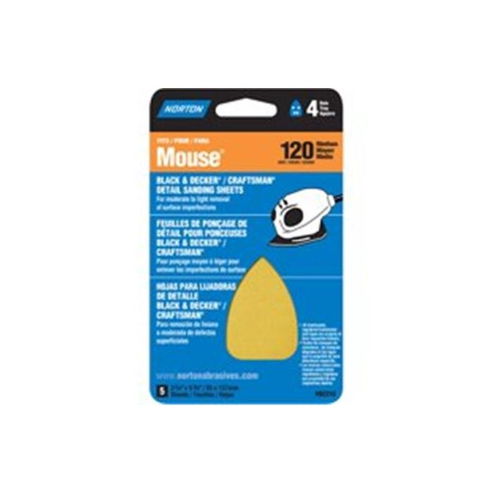 Mouse Norton 02316 Mouse Iron Shape Detail Sanding Sheet 120-Grit
