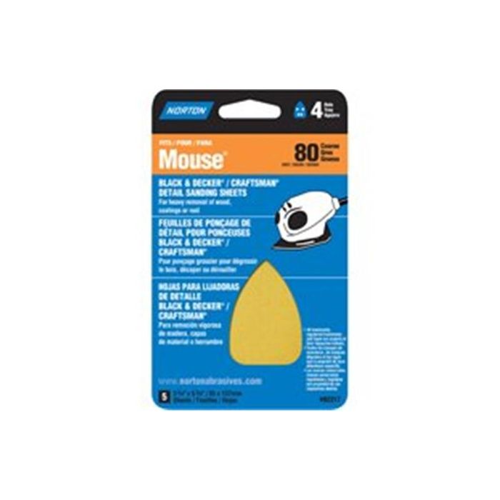 Mouse Norton 02317 Mouse Iron Shape Detail Sanding Sheet 80-Grit