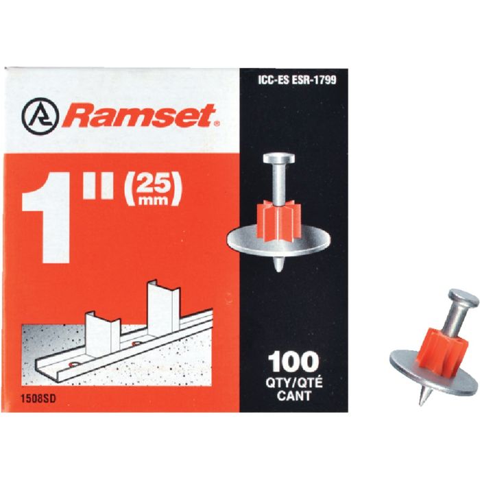 Ramset 1 In. Fastening Pin with Washer (100-Pack)