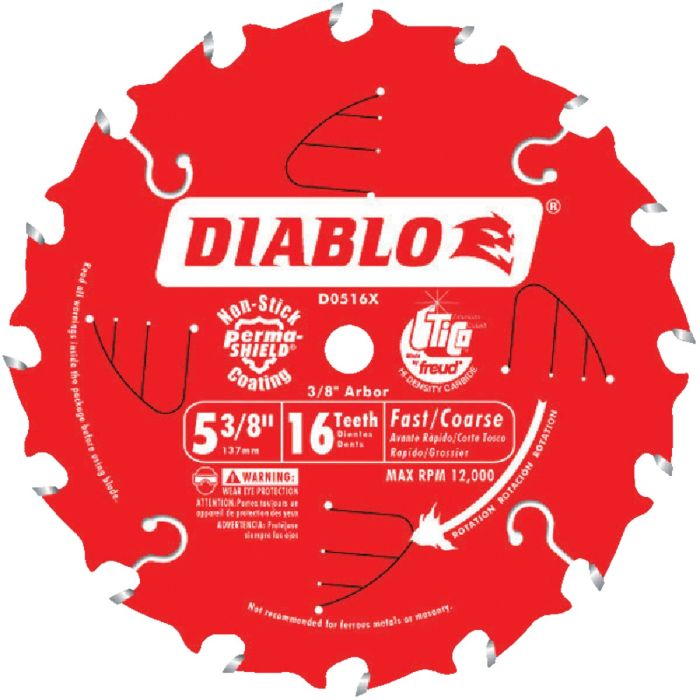 Diablo 5-3/8 In. 16-Tooth Fast Framing Circular Saw Blade