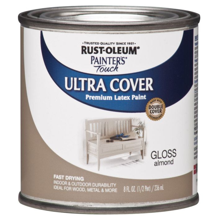 1/2 Pt Rust-Oleum 1994730 Almond Painter's Touch 2X Ultra Cover Premium Latex Paint