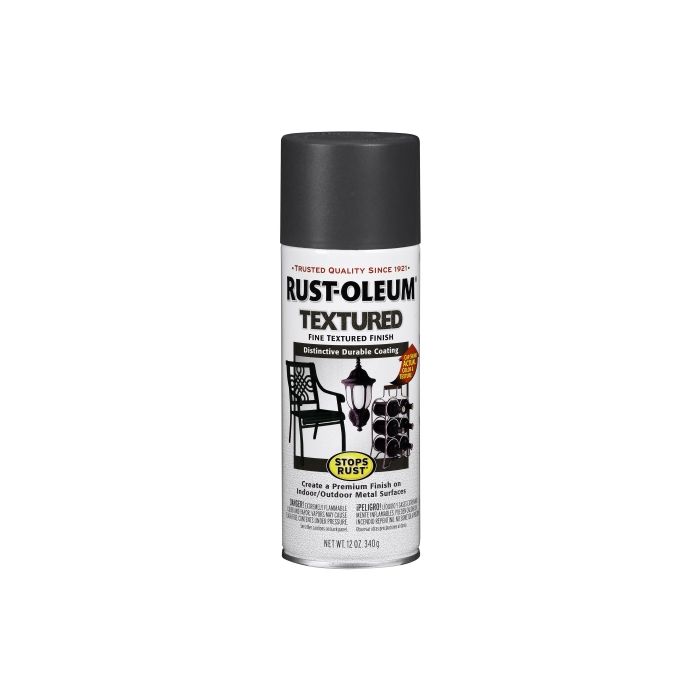 12 Oz Rust-Oleum 7221830 Dark Pewter Stops Rust Textured Spray Paint