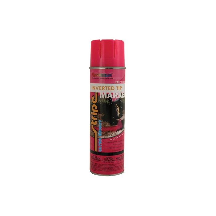 20 Oz Seymour 20-679 Fluorescent Hot Pink Stripe Ultra Bright Water-Based Inverted Marker Spray Paint