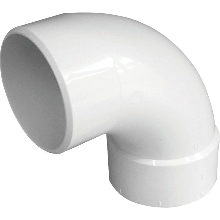 IPEX Canplas 4 In. SDR 35 90 Deg. PVC Sewer and Drain Street Elbow (1/4 Bend)