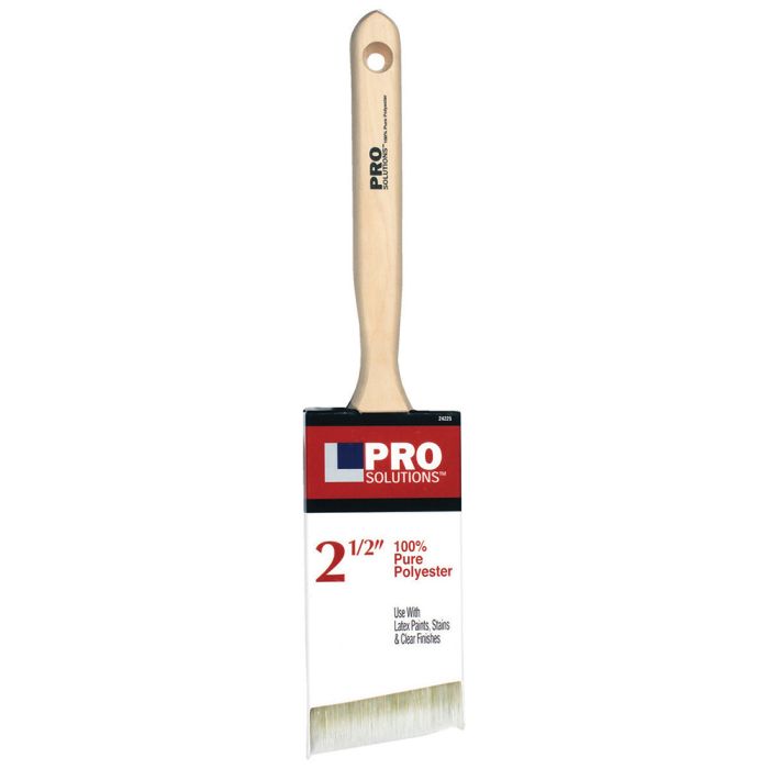 2-1/2" Pro Solutions 24225 Polyester Paint Brush Angle Sash, Standard Handle
