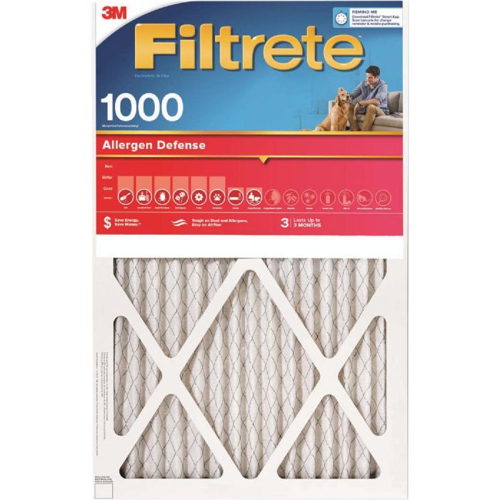 3M Filtrete 14 In. x 30 In. x 1 In. Allergen Defense 1000/1085 MPR Furnace Filter