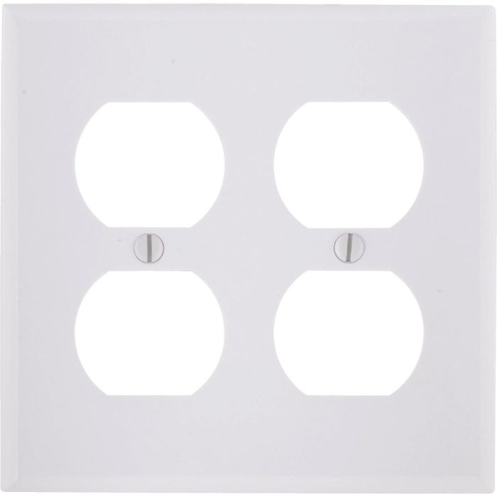 2 Gang Outlet Wallplate Wht