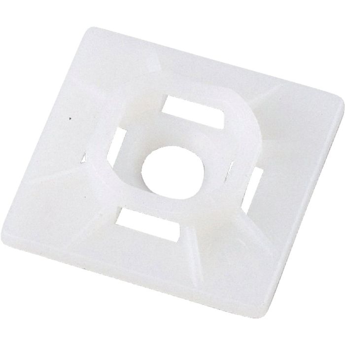 Gardner Bender 0.10 In. to 0.17 In. Natural Color Nylon Adhesive Cable Tie Mounting Pad (5-Pack)