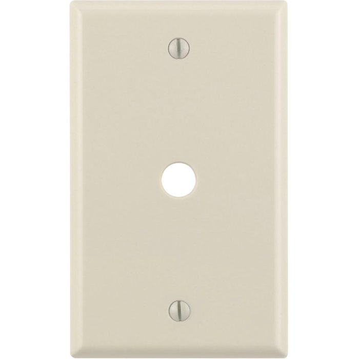 Leviton 1-Gang Plastic Light Almond Telephone/Cable Wall Plate with 0.312 In. Hole