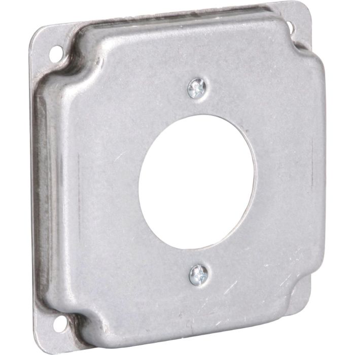 Raco 1.719 In. Dia. Receptacle 4 In. x 4 In. Square Device Cover