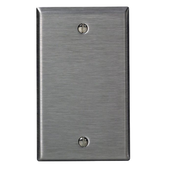 Leviton 1-Gang Standard Stainless Steel Blank Wall Plate