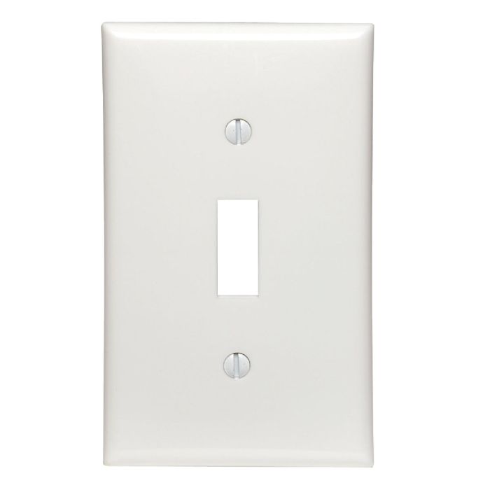 Leviton 1-Gang Thermoplastic Nylon Toggle Switch Wall Plate, White