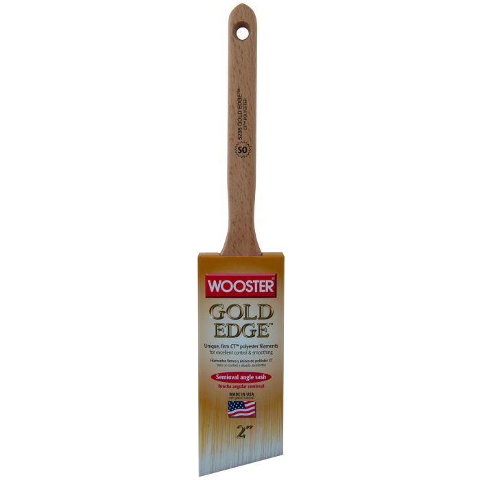 2" Wooster 5236 Gold Edge Semioval Angle Sash Paint Brush