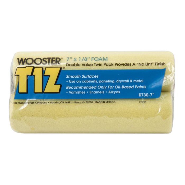 7" x 1/8" Nap Wooster R730 TIZ Foam Roller Cover, 2-Pack
