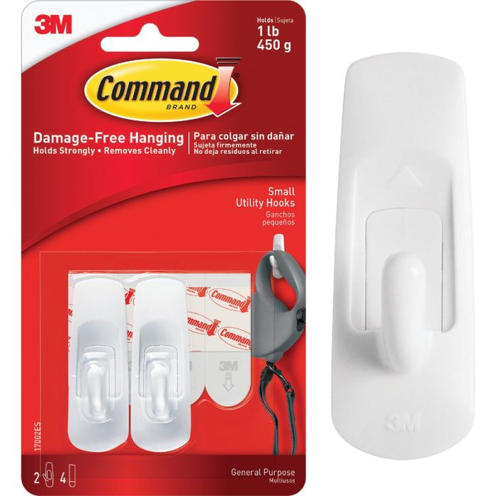 2 Pk Small Command Hook & Strips