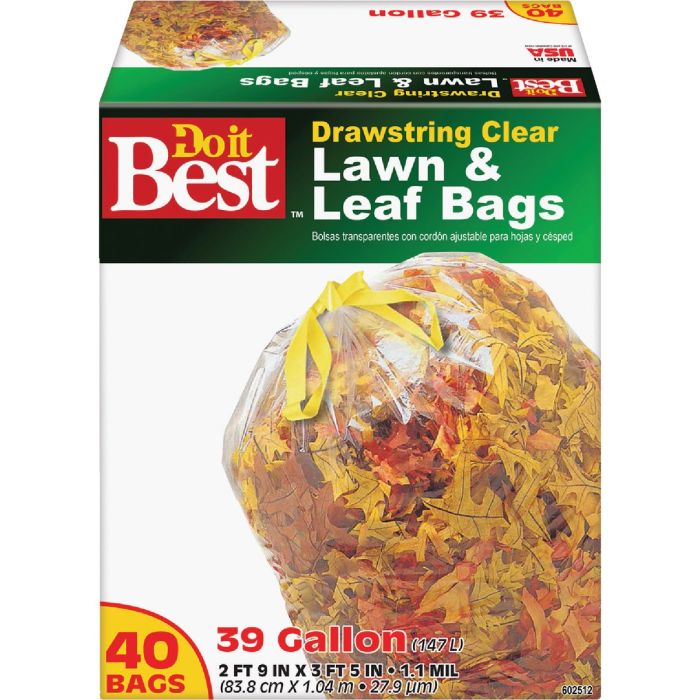 Lawn And Leaf Bag 39 Gal Clear