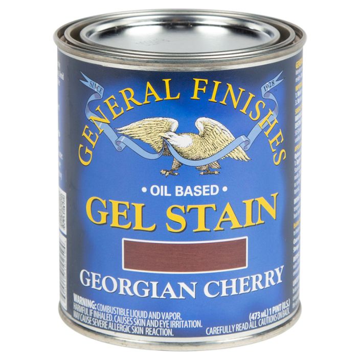 1 Pt General Finishes GCP Georgian Cherry Gel Stain Oil-Based Heavy Bodied Stain