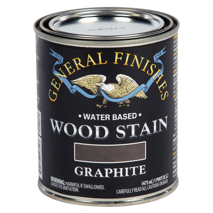 1 Pt General Finishes WJPT Graphite Wood Stain Water-Based Penetrating Stain