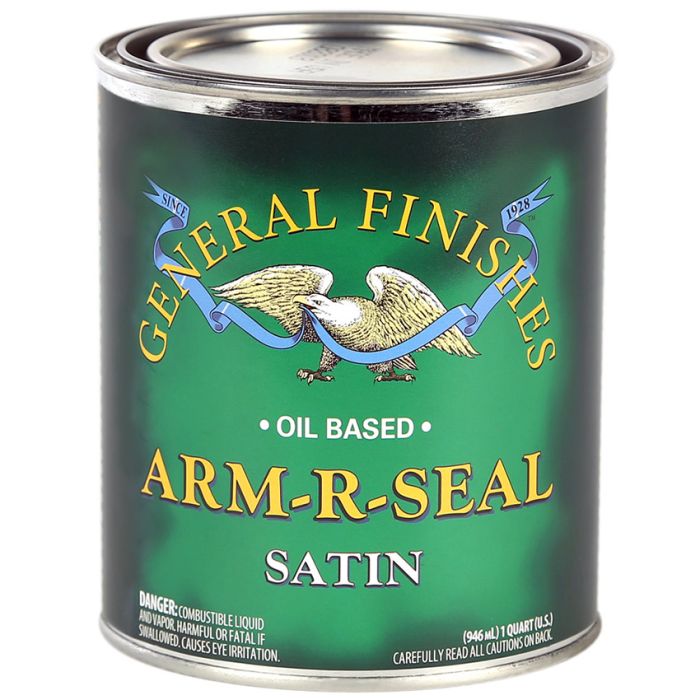 1 Qt General Finishes ASQT Clear Arm-R-Seal Oil-Based Topcoat, Satin