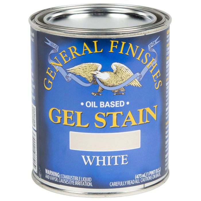 1 Pt General Finishes WPT White Gel Stain Oil-Based Heavy Bodied Stain
