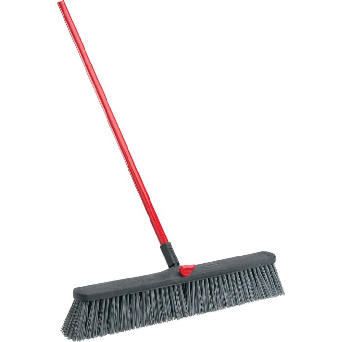 Libman 24 In. W. x 64 In. L. Steel Handle Rough Surface Push Broom