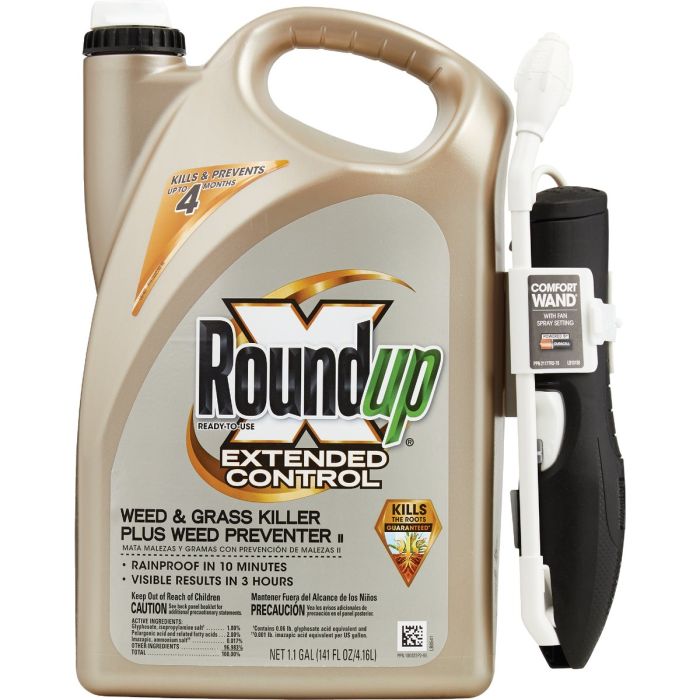 Roundup Extended Control 1.1 Gal. Ready To Use Wand Sprayer Weed & Grass Killer Plus Weed Preventer II