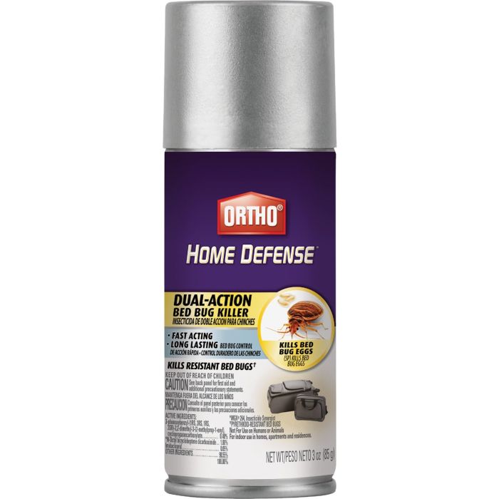 Ortho Home Defense 3 Oz. Aerosol Spray Dual-Action Bedbug Killer Spray