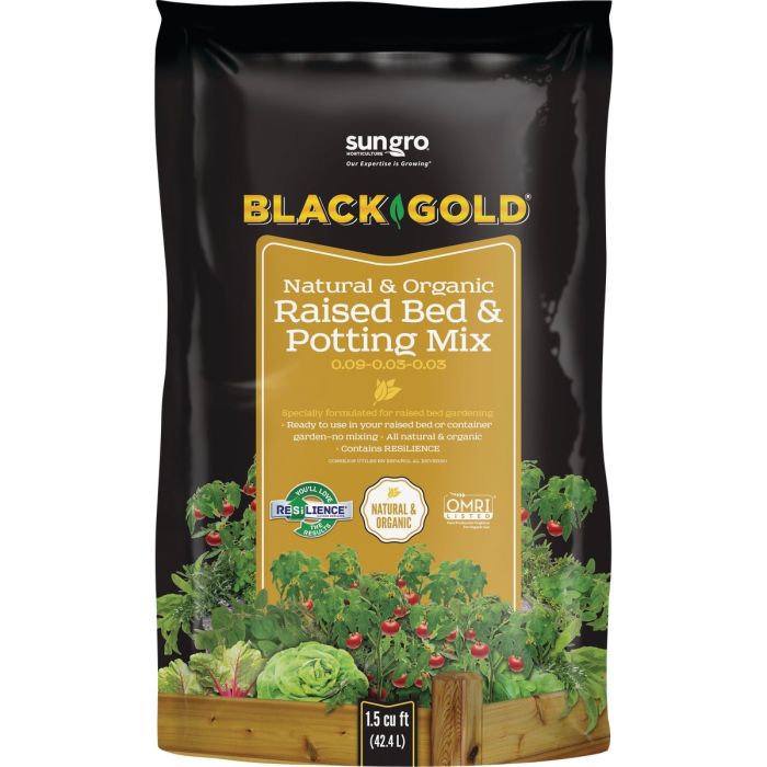 Black Gold 1.5 Cu. Ft. 23 Lb. Natural & Organic Raised Bed Potting Mix