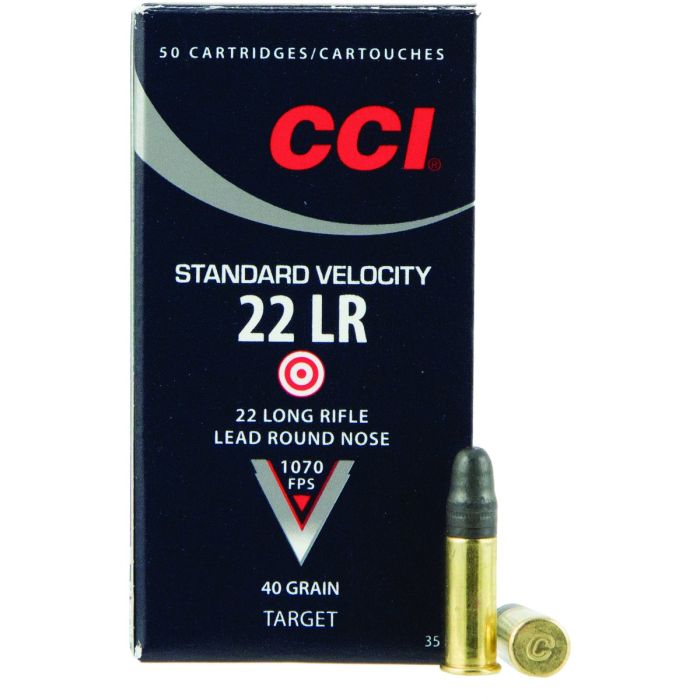 CCI 22 LR 40 Grain STD 40 Lead Round Nose Rimfire Ammunition