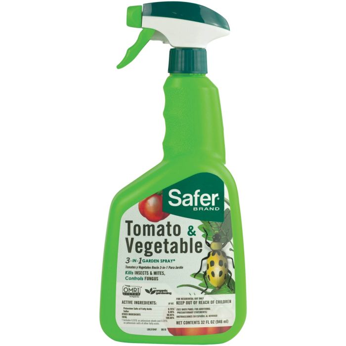 Safer 3-In-1 32 Oz. Ready To Use Trigger Spray Tomato & Vegetable Insect Killer